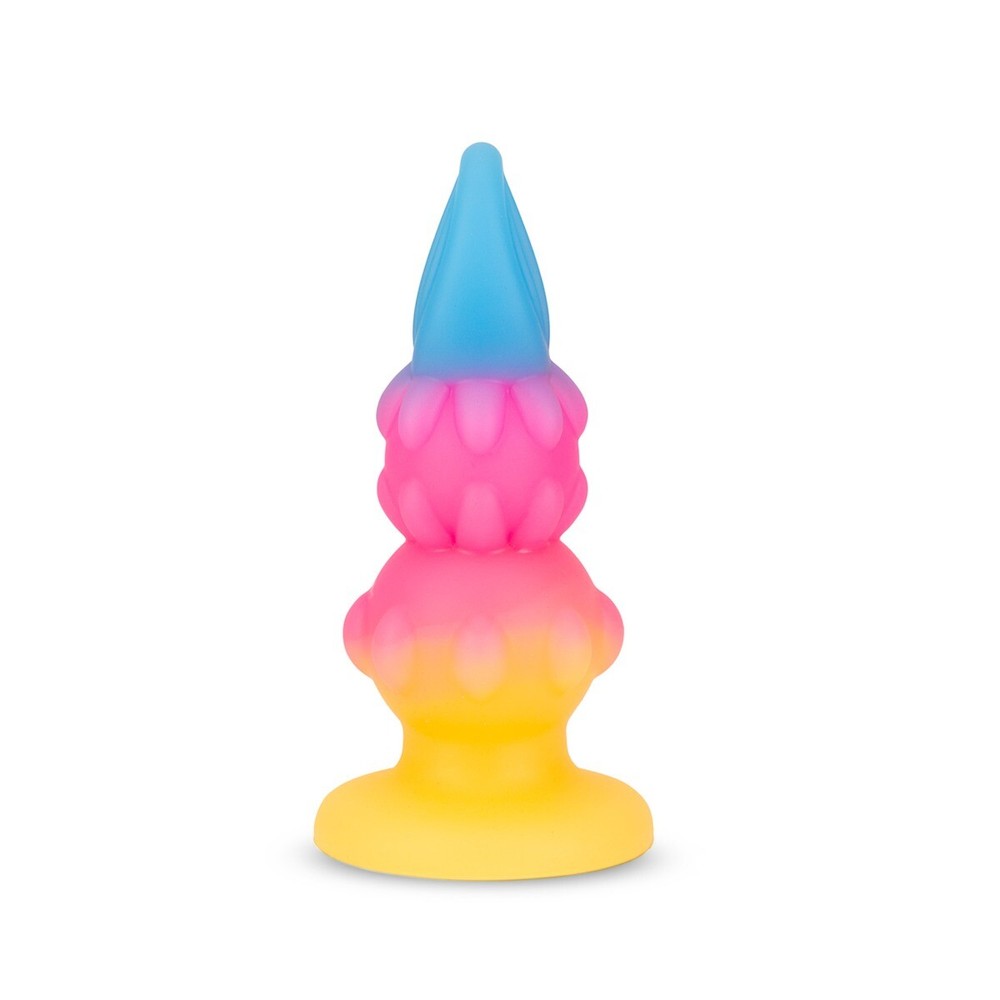 Glow in the Dark 5.5" Soft Squeezable Silicone Beaded Bumpy Anal Butt Plug