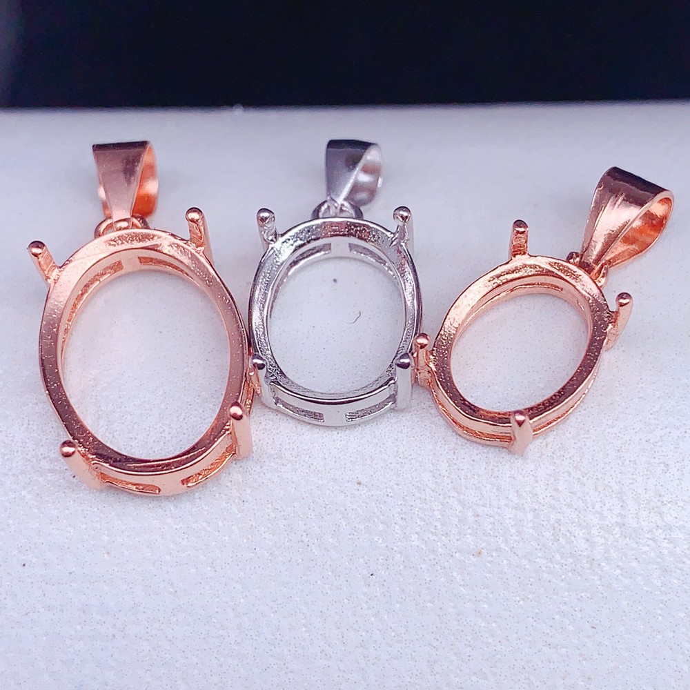 DIY silver PENDANT blank setting, empty setting silver P487