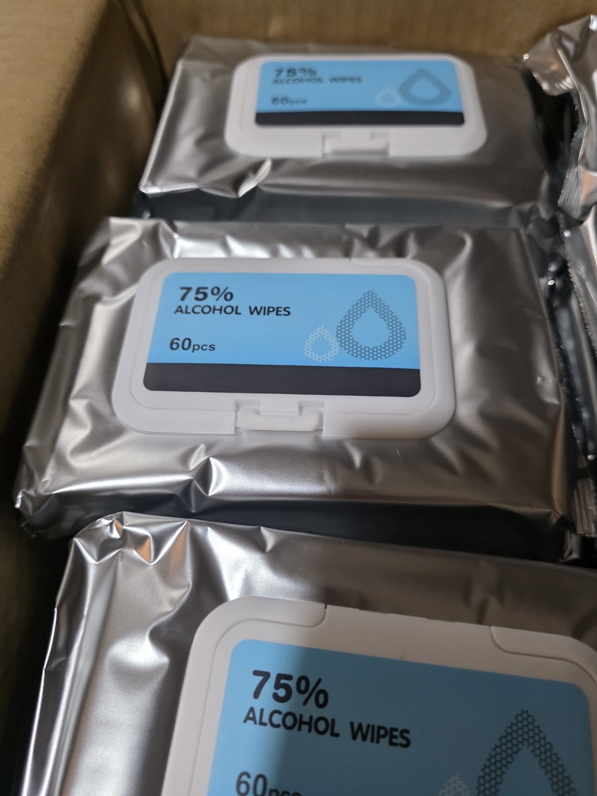 1440 75% Alcohol Wipes 24 Pouch Case