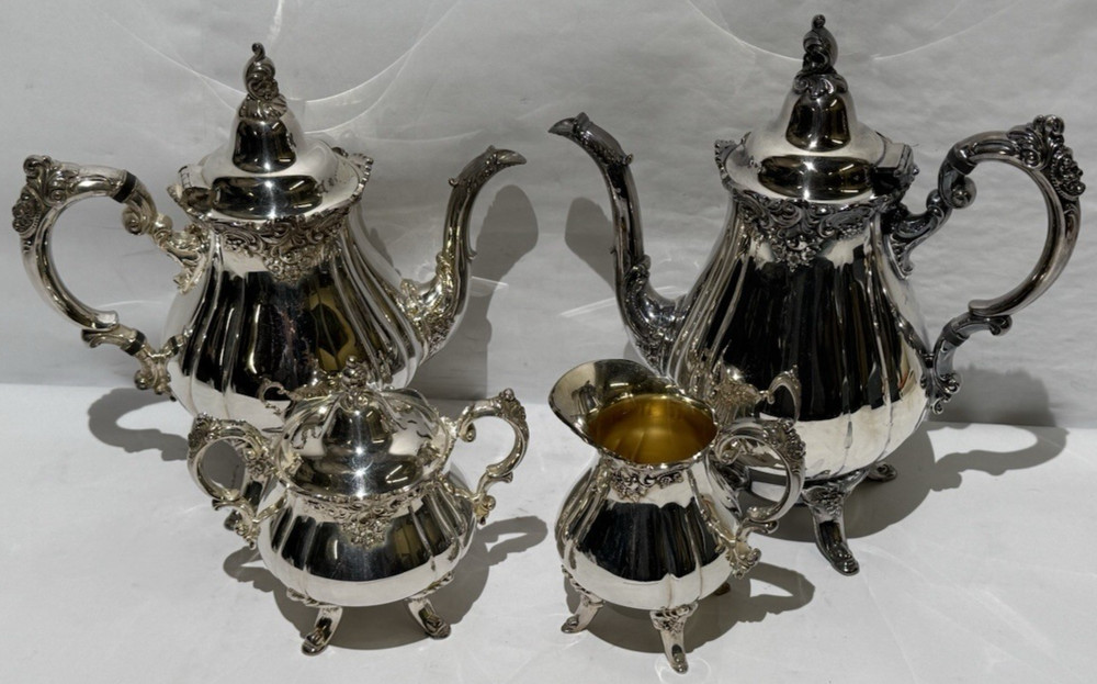 Baroque by Wallace Tea/Coffee Set with Tray