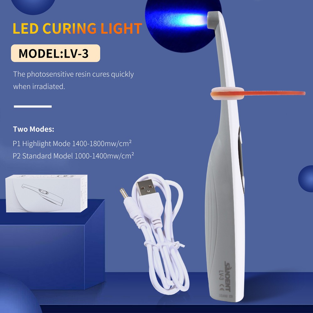 3S LED Curing Light Machine Resin Coagulation Dental Photopolymerizer 3second