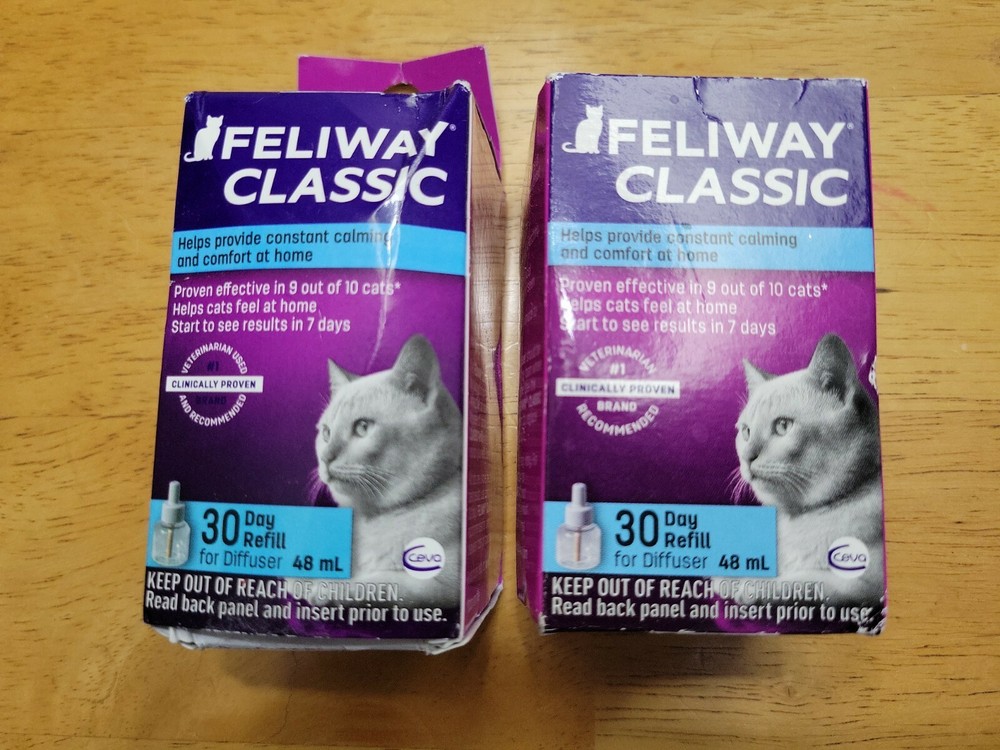 2 Feliway Plug-in Diffuser Refills for Cats 48ml exp 4/22