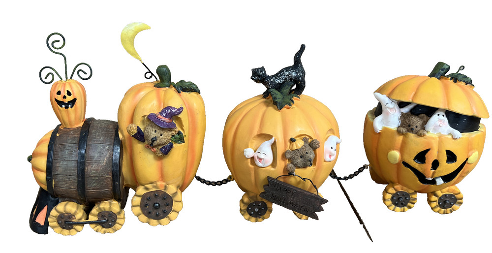 THE PUMPKIN EXPRESS - 3pc Halloween Decor. NEW in Box
