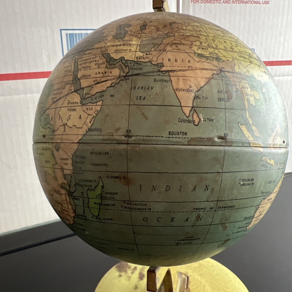 J. Chein & Co. World Globe Rotating VTG