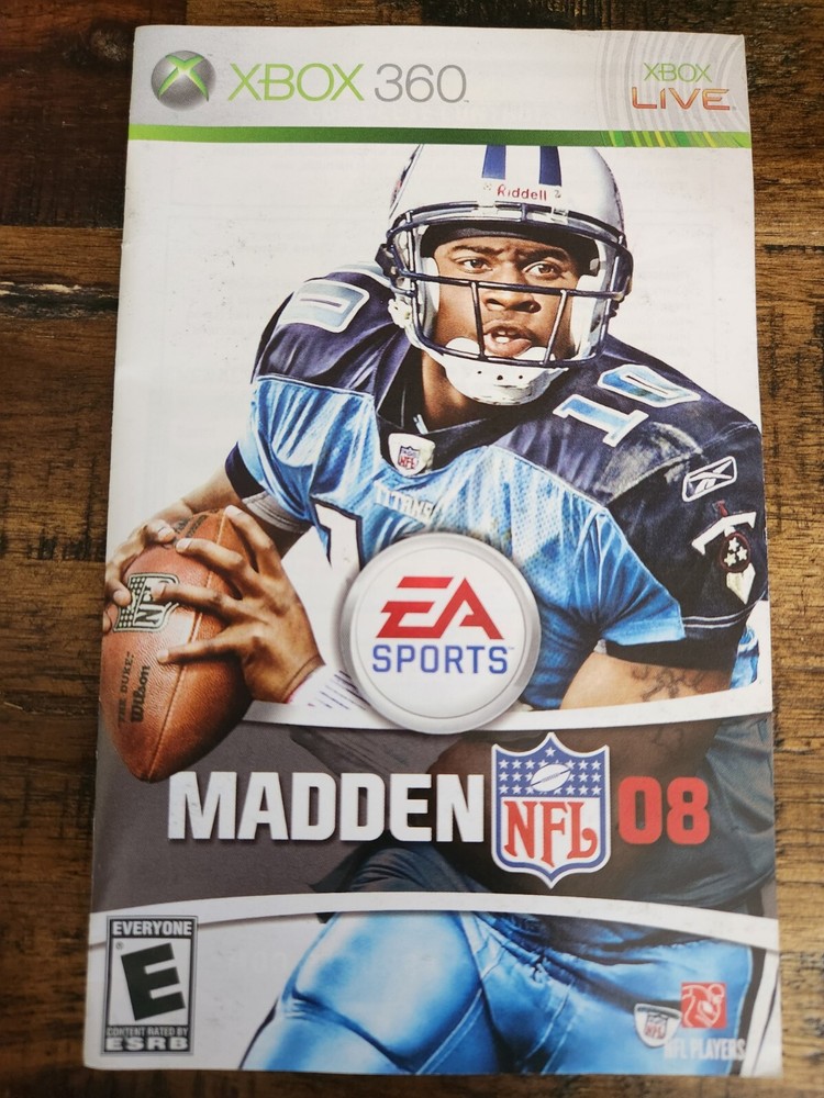 Madden NFL 08 (Microsoft Xbox 360, 2007) Manual