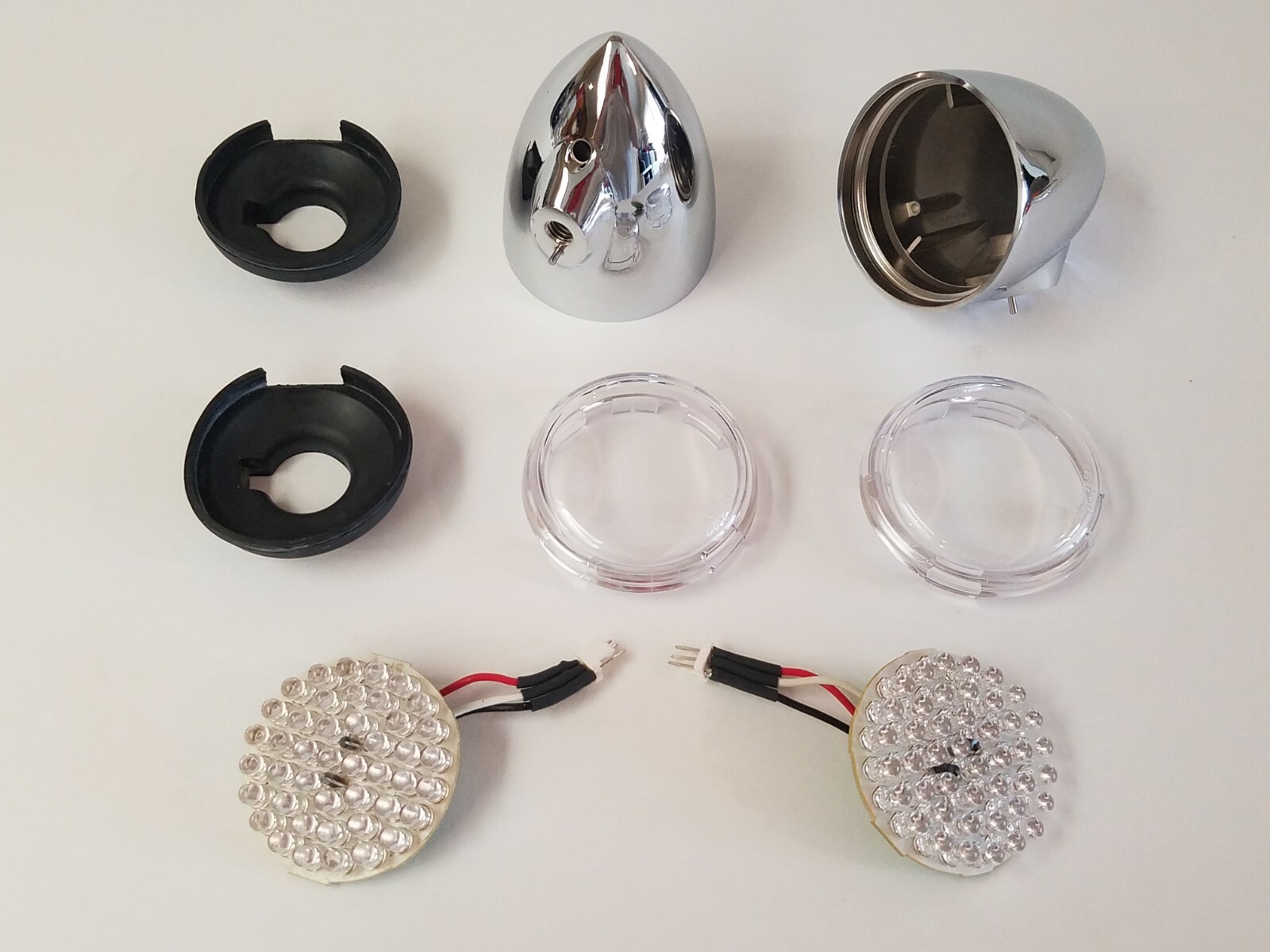 OEM Big Dog Motorcycle Rear Brake / LED Turn Signal Assemblies (Smooth) -2003-11