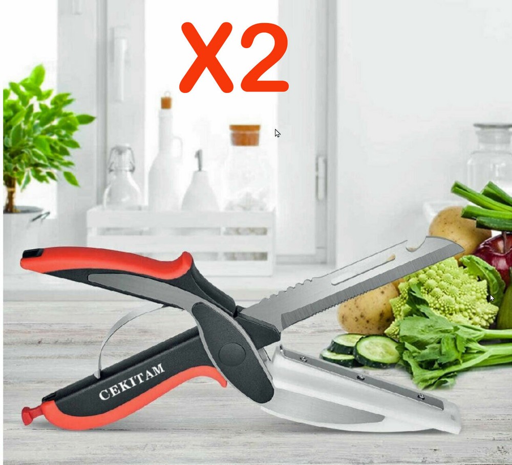 2 Sets Multifunction Kitchen Scissors / Shears -Food Prep Cutting Slicing