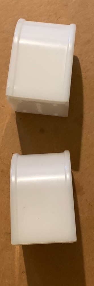 2 Vintage White Plastic Stamp Roll Dispenser Cases- Shaped Like Mailboxes