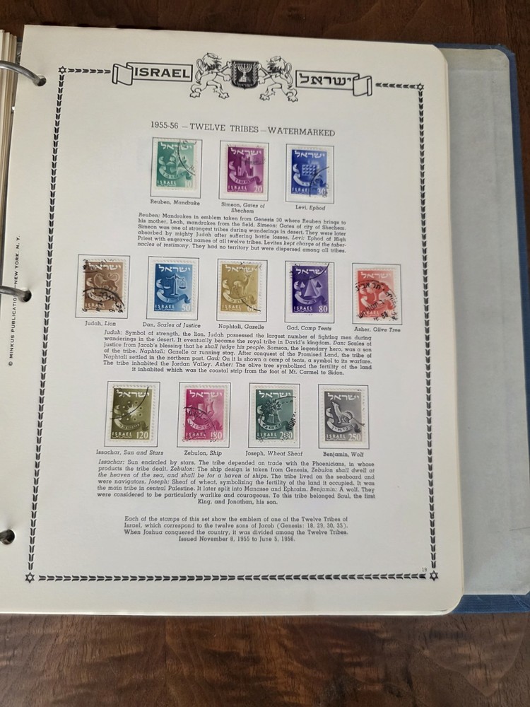 Israel Folder Stamps Over 170