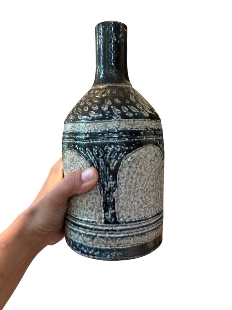 Handmade Ceramic Vase Bottle Rustic Studio Pottery By Corey Jefferson