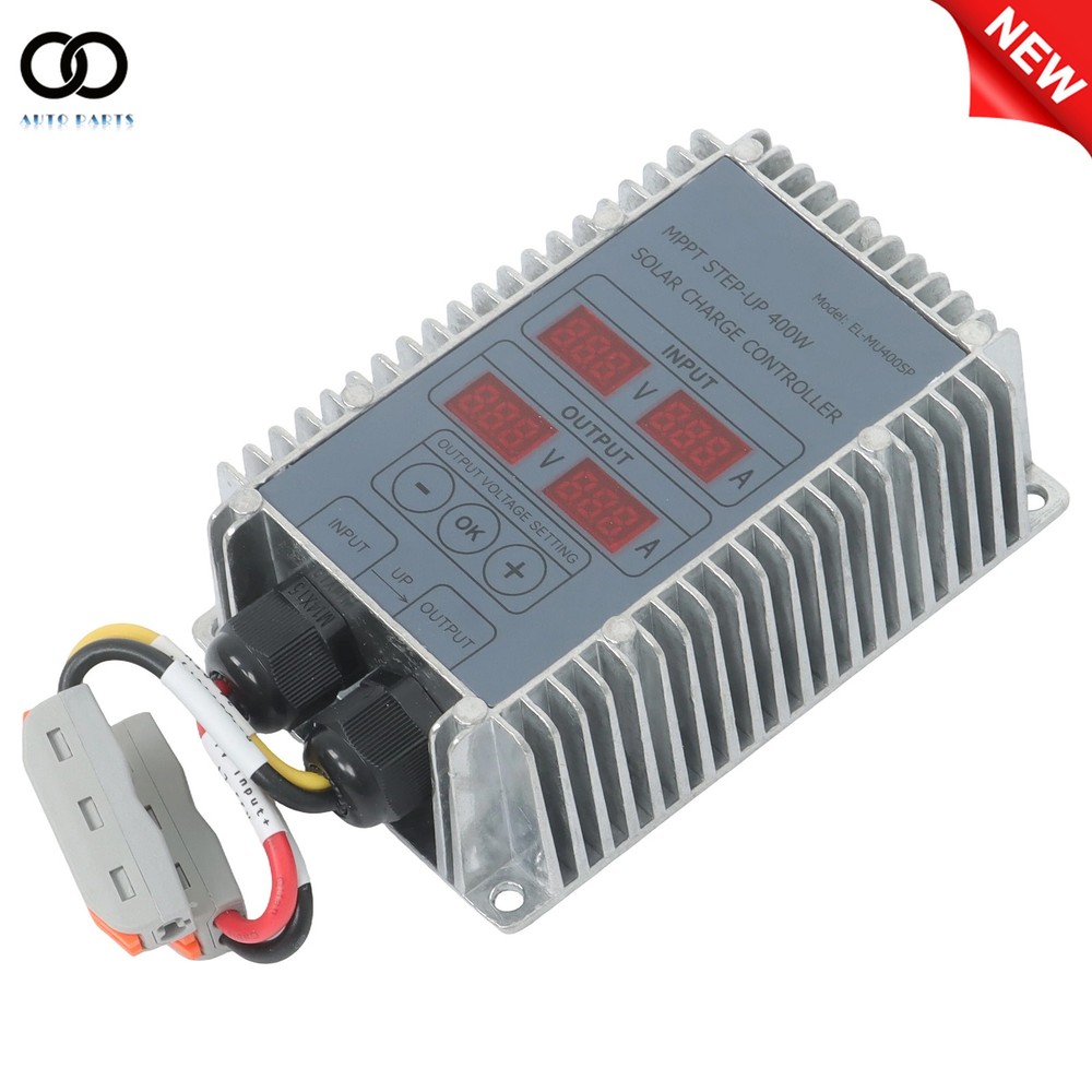 Solar Battery Charge Controller Boost MPPT 24-85V LED Display Adjustable 400W