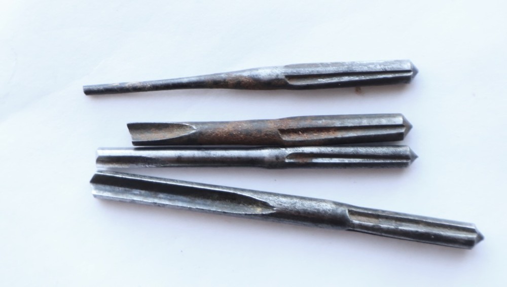 Johnson & Tainters Automatic Boring Tool - Push Drill + 4 Bits / Pat.1888 / MTT