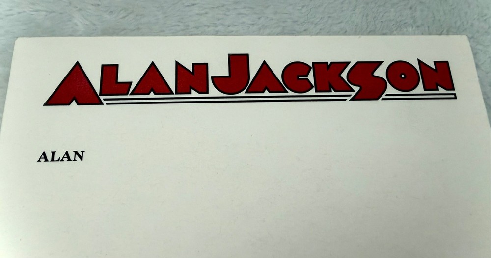 VTG VERY RARE ALAN JACKSON OFFICE NOTEPAD