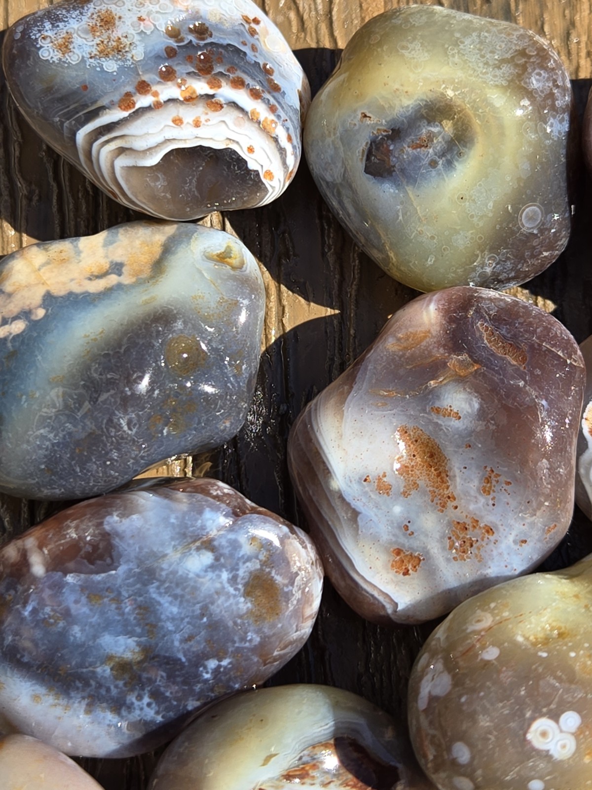 Botswana Agate Selects - DOTS AND SPOTS - Rough, Natural, Not Polished A+ Grade