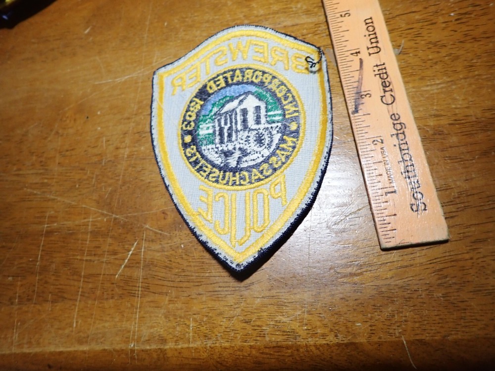 BREWSTER CAPE COD MASSACHUSETTS EARLY OBSOLETE VEST PATCH BX 6#8