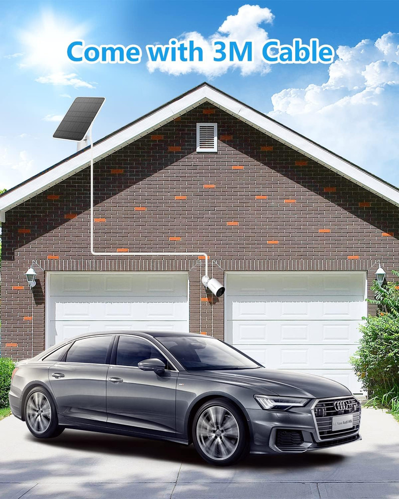 Solar Panel Charger Compatible with Eufycam 3/3C/2C/2C Pro/E40/E20/2/2 Pro/E/L20