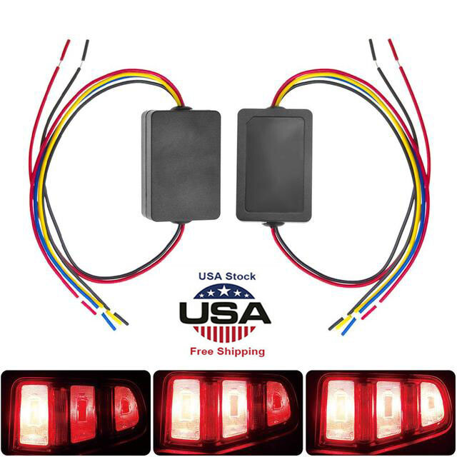 Universal 3-Step Sequential Chase Flash Module Boxes For Car Turn Signal Light