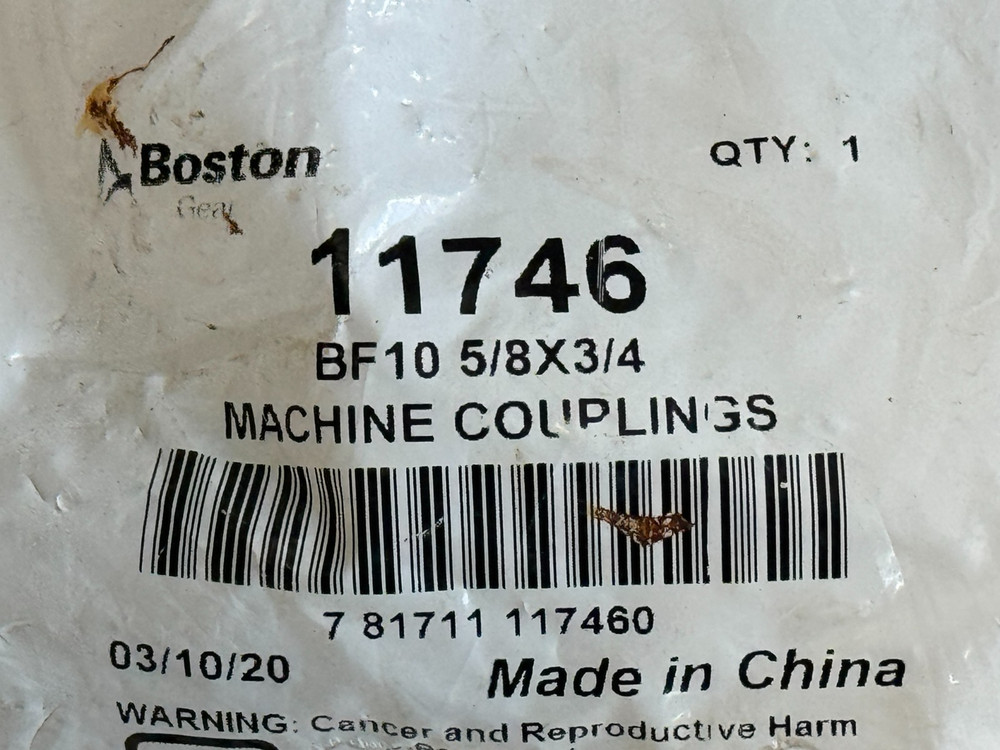 SEALED Boston 11746 Coupling BF10 5/8X3/4