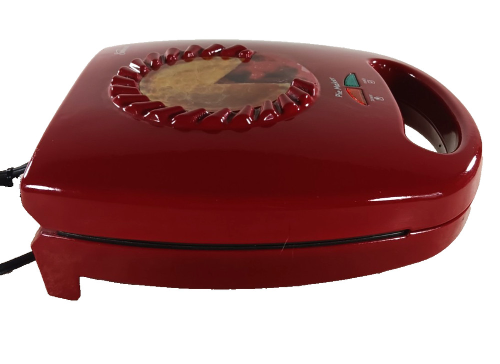 Sunbeam Mini Pie Maker Baker 4 Pies at Once Red Non Stick