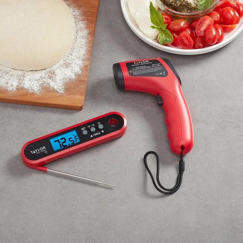 Taylor 2-Piece Digital Thermometer Bundle -Instant Read & Laser Infrared Surface