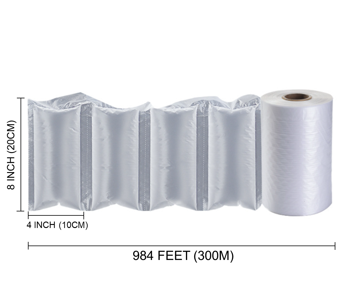 VIECAM Air Pillow Film Bubble Cusion Roll for Packaging 3000pc 984ft x 4" x 8"