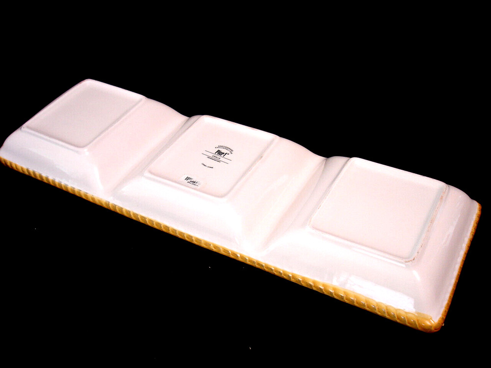 Oralia by Pier 1 RECTANGULAR 3 SECTION SERVING TRAY 20 1/2" L
