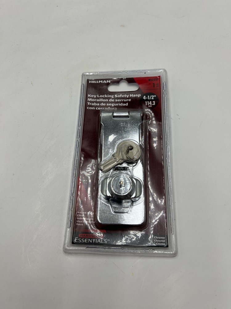 Hillman Hardware Essentials 4-1/2" Key Locking Safety Hasp 852237