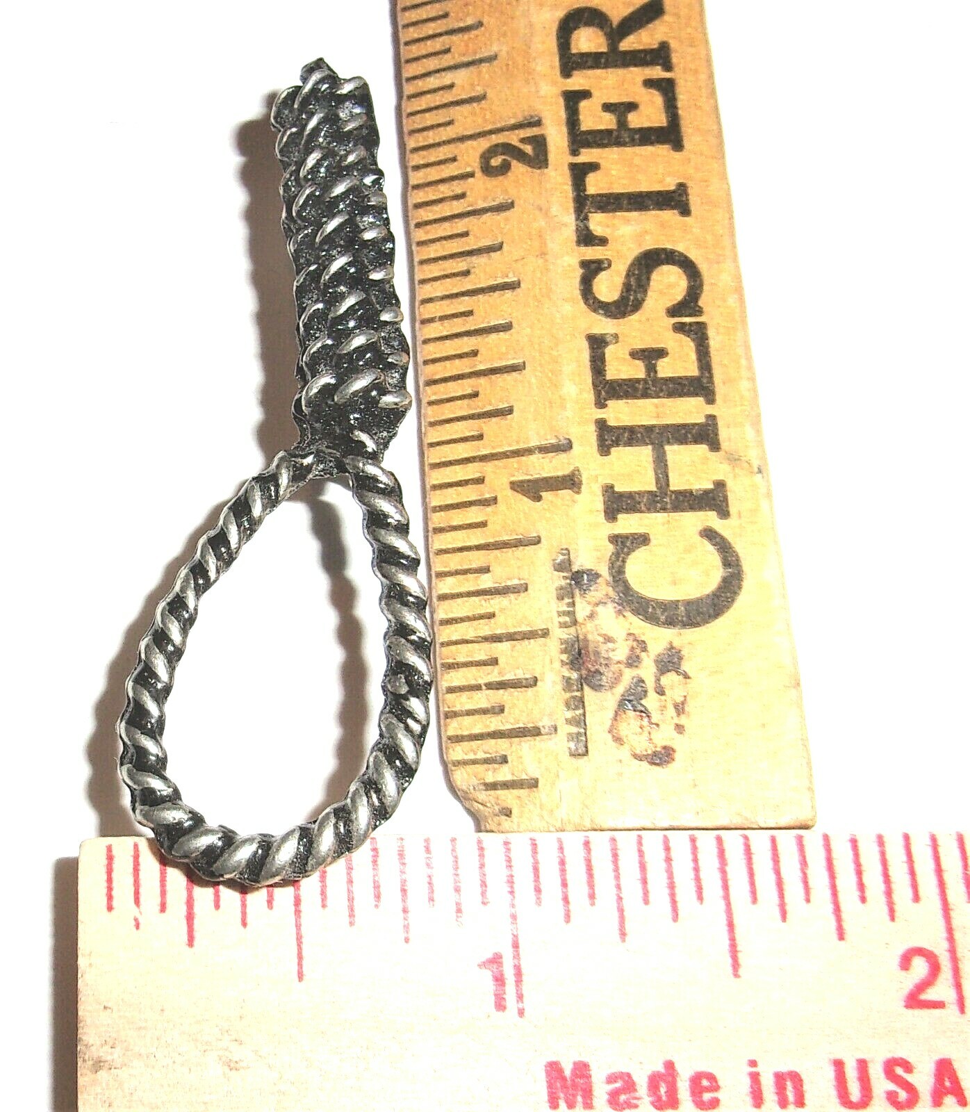 hangman noose pin vintage collectible old biker vest pinback Western memorabilia