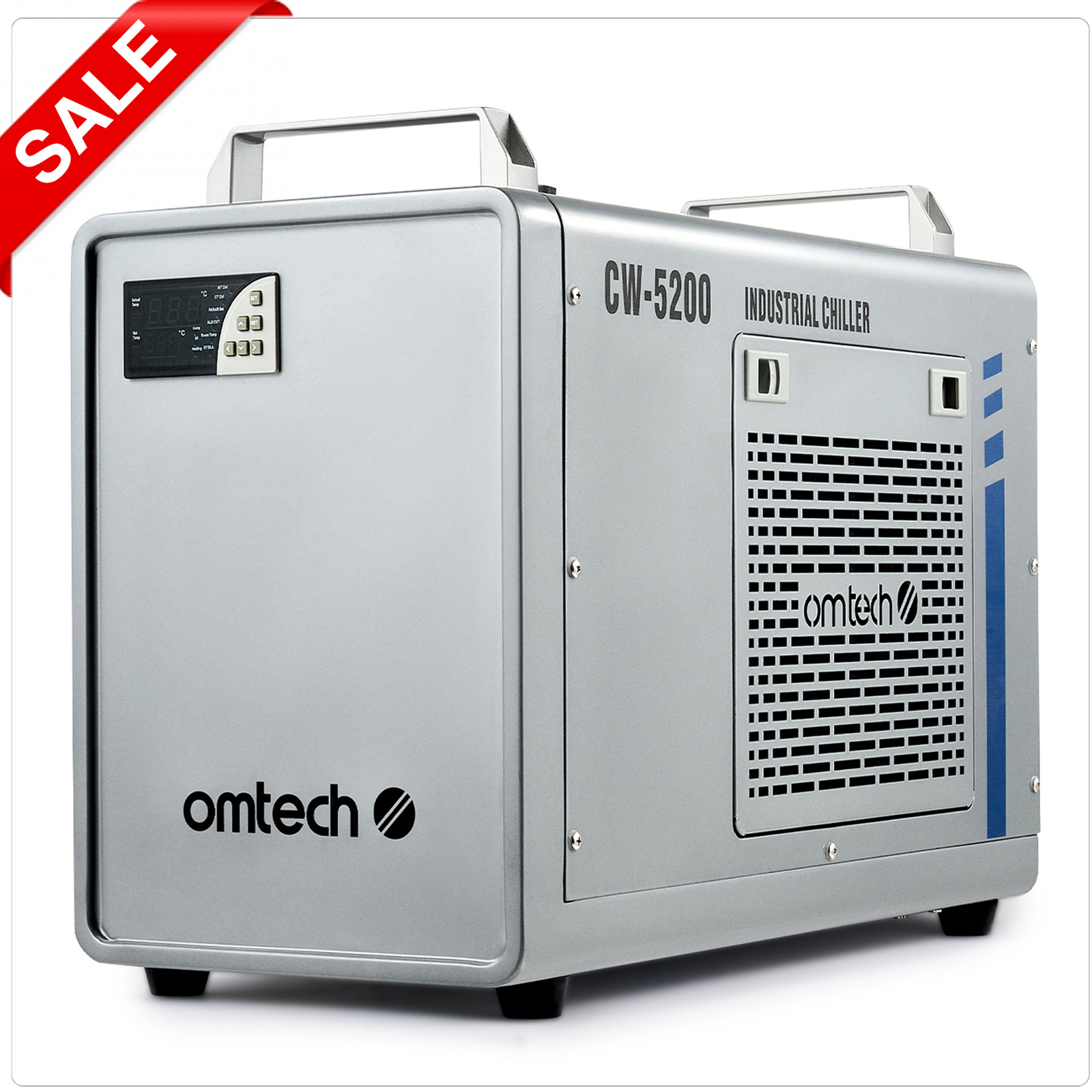 OMTech Industrial Water Chiller CW-5200 for 50-150W CO2 Laser Engraver Cutter