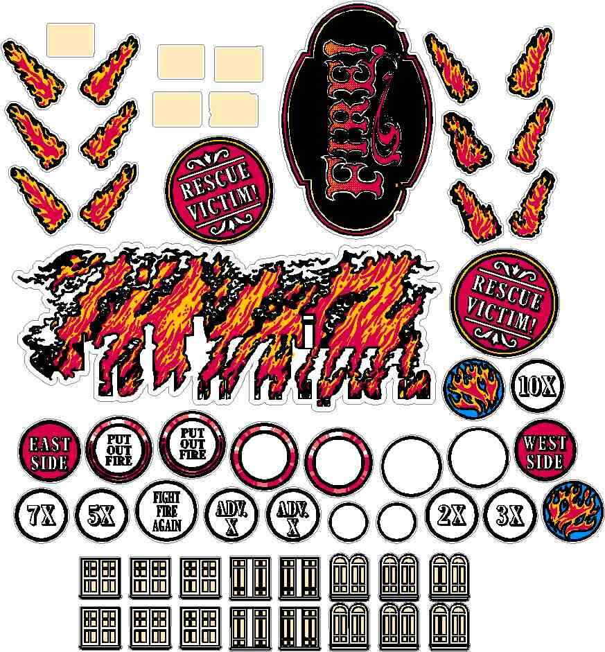 FIRE FIRE! Pinball Machine Insert Decals