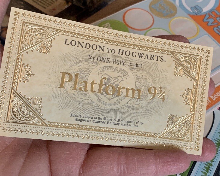 NEW! HARRY POTTER HOGWARTS EXPRESS TRAIN TICKET PLATFORM 9 3/4. SOUVENIR POSTER.