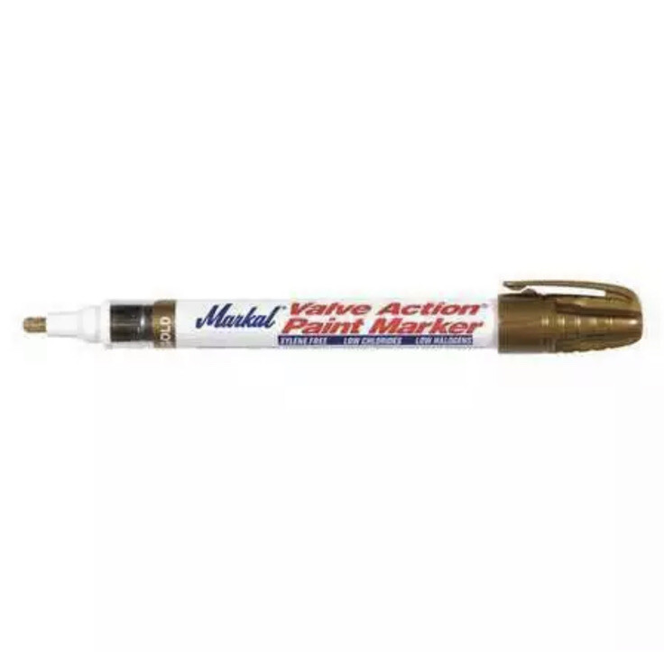 Markal 96827 Industrial Paint Marker, Medium Tip, Gold
