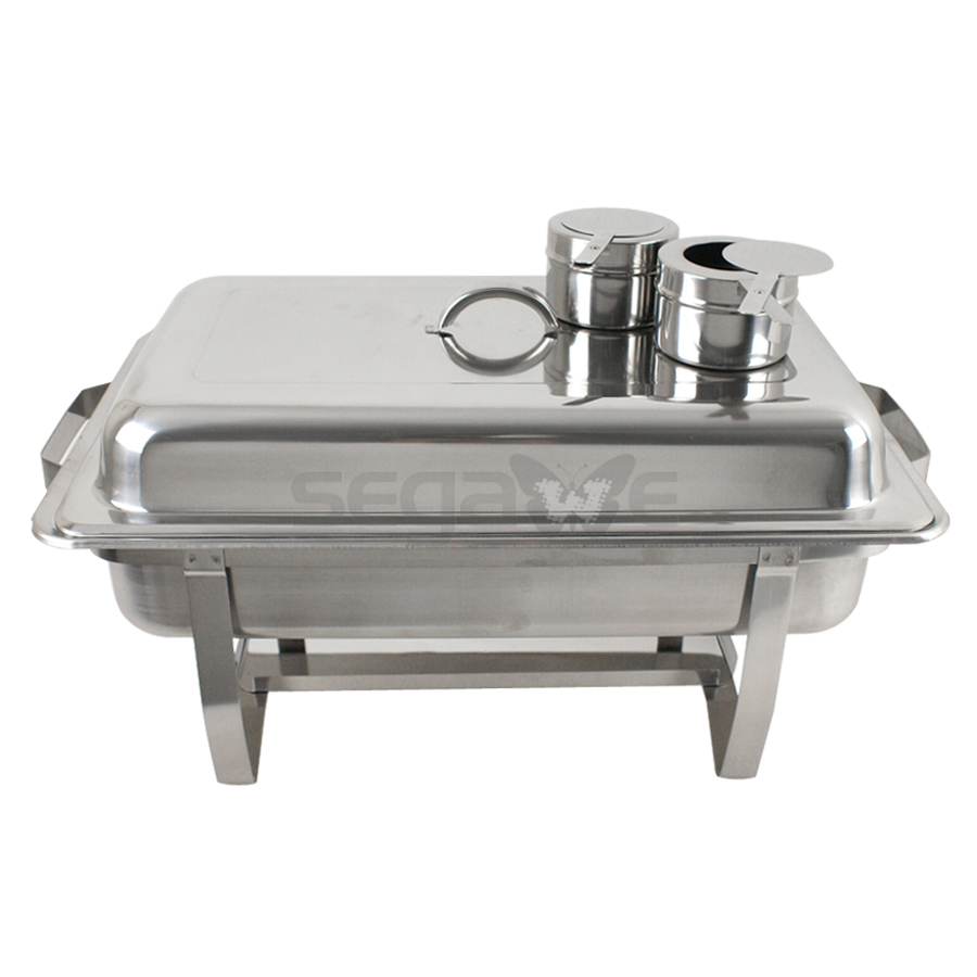 Lot 2~8 Quart Stainless Steel Rectangular Chafing Dish Full Size Buffet Catering