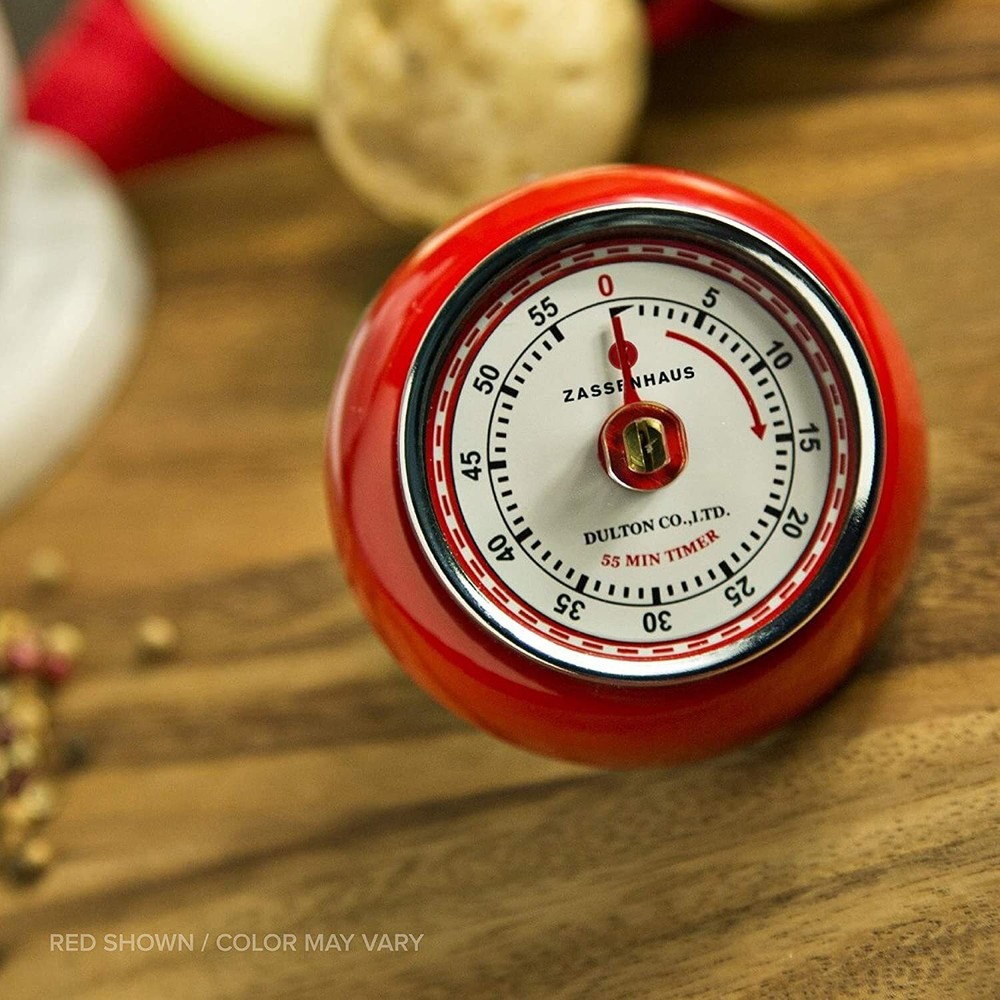 Zassenhaus Magnetic Retro 60 Minute Kitchen Timer, 2.75-Inch