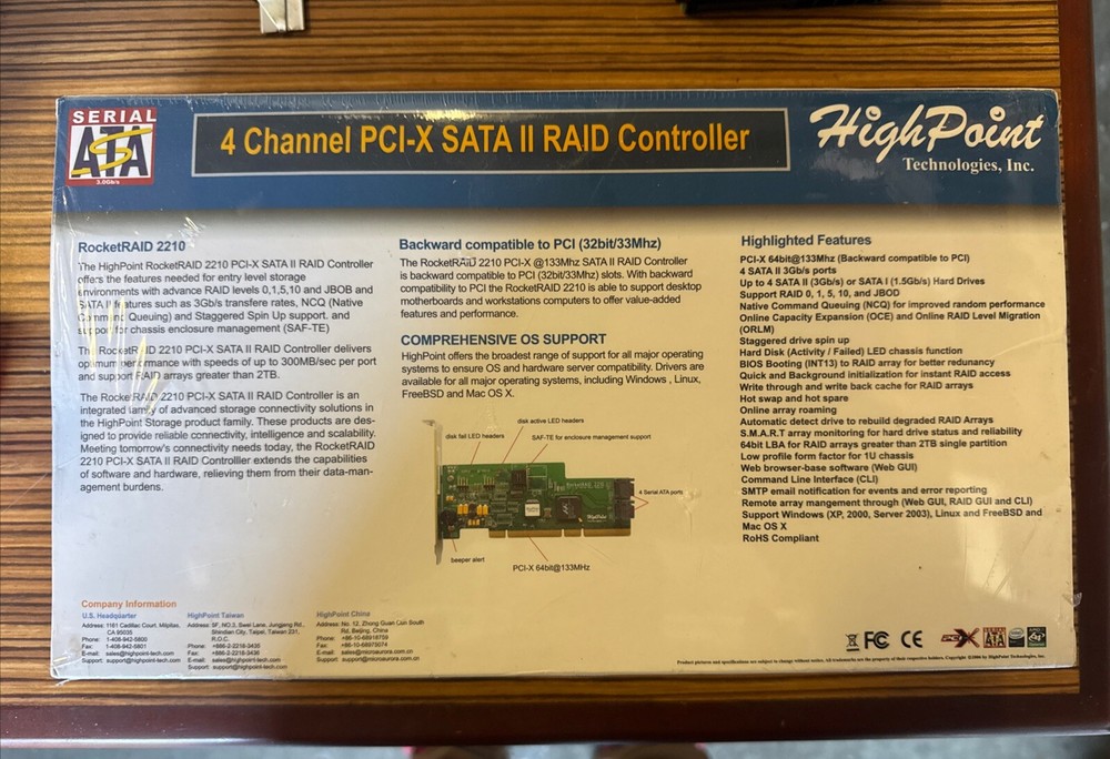Highpoint RocketRAID 2210 for PCI-X - PC and Power Mac G5
