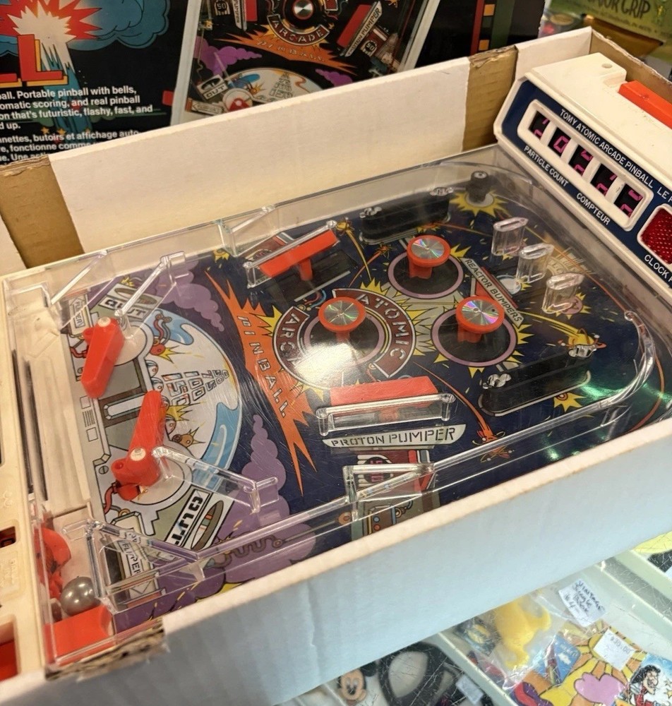 Vintage Atomic Arcade Pinball Machine TOMY