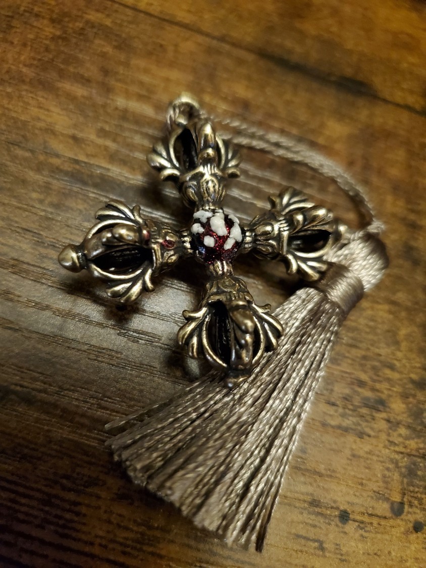 St. Michael Cross Medallion Stones Cave Monte Sant’Angelo Gargano Italy