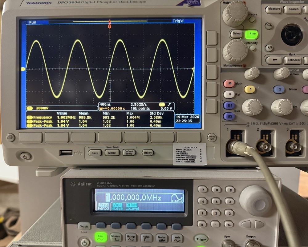 Agilent 33250A 80MHz Arbitrary Waveform Generator Tested READ