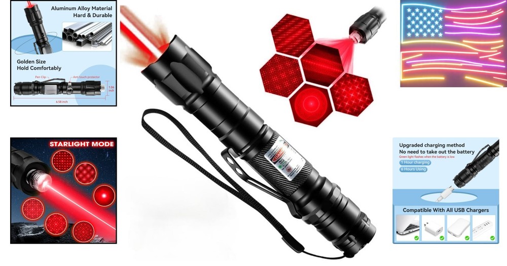 Red Laser Pointer High Power, Red Laser Pointer Indicator Light, Long Range P...