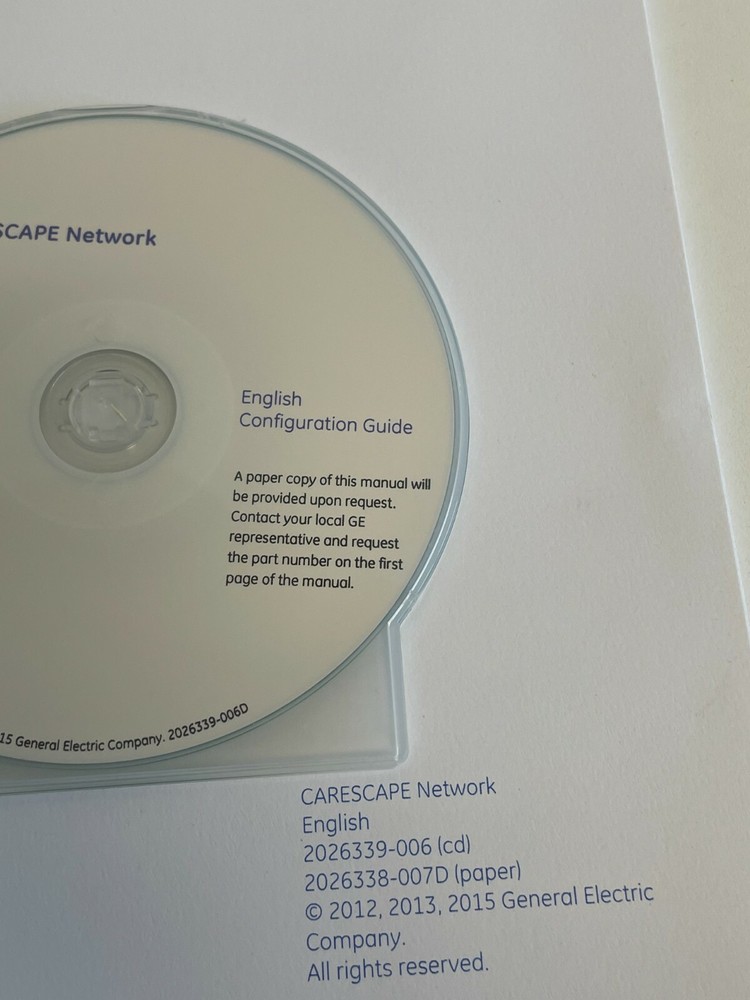 H18: Carescape Network Configuration Guide and Software