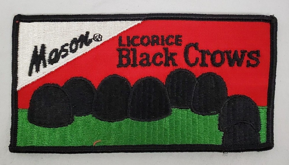 Mason: Licorice Black Crows - Rectangle Sew on Patch - NOS - 004