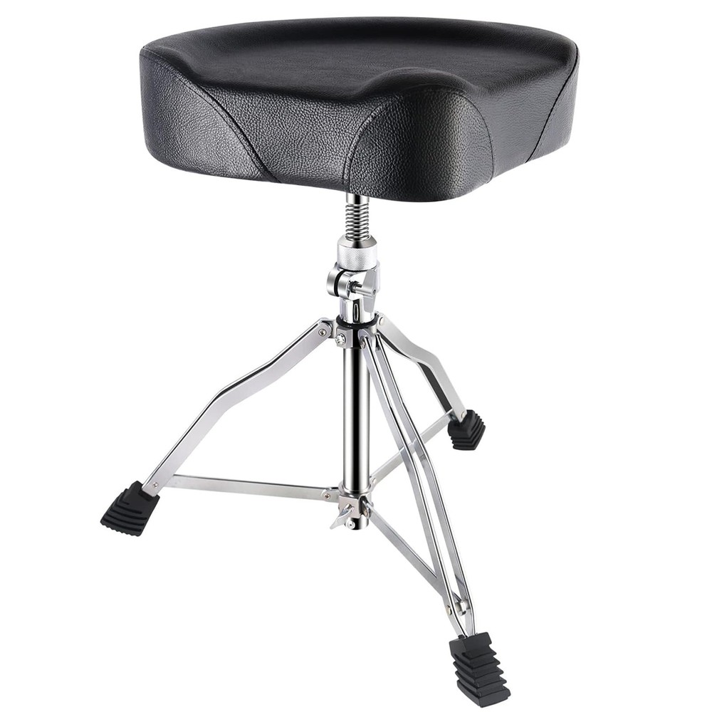 EASTROCK Drum Throne Adjustable Height, Drum Stools Rotatable Padded Motorcyc...