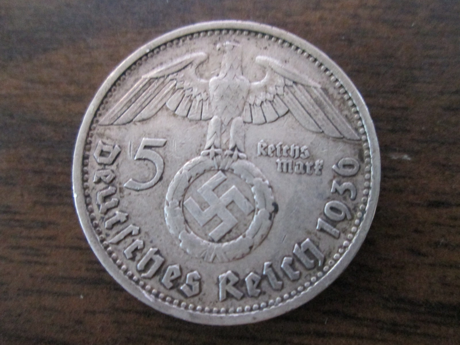 1936 Germany Third Reich 5 Reichsmark Silver Coin