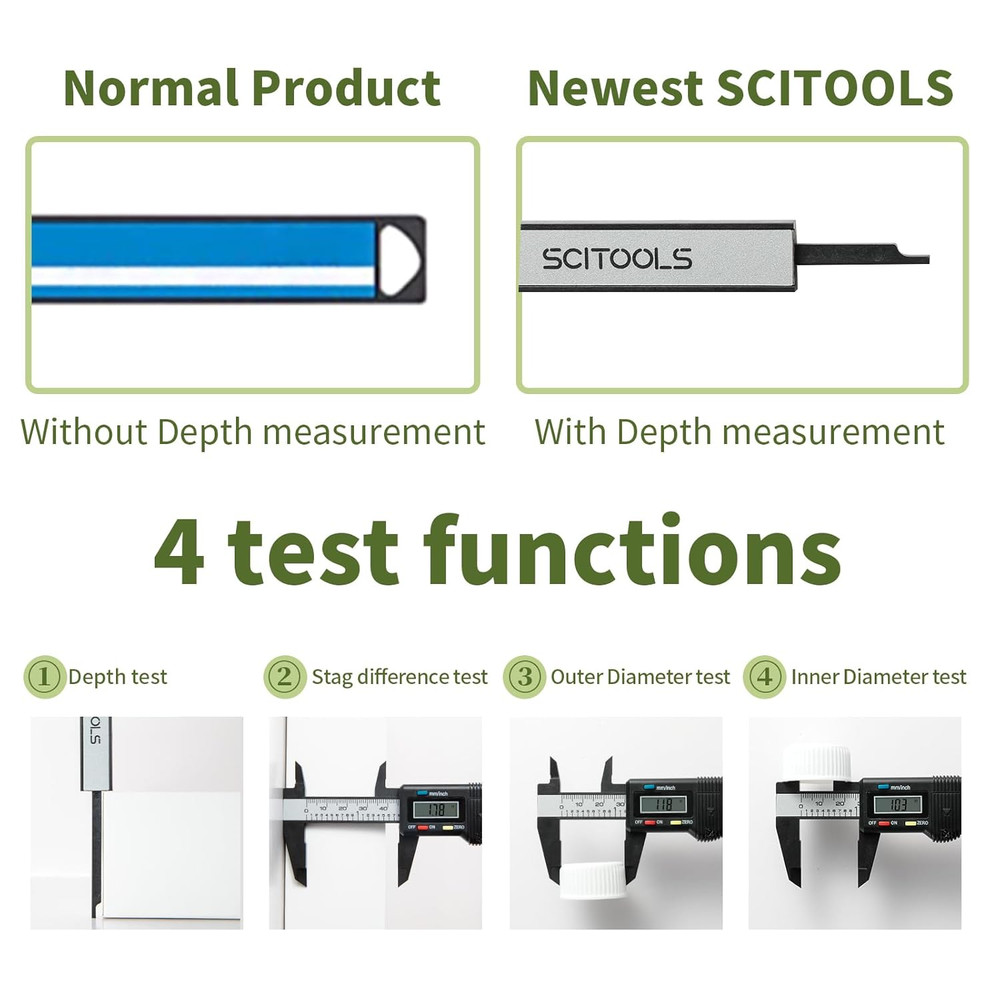 SCITOOLS Small Digital Caliper 0-4" Mini Measuring Tool, Micrometer Caliper with