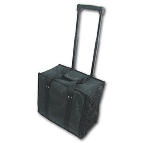 1 Rolling Soft Side Jewelry Travel Carrying Display Case with Pullout Handle