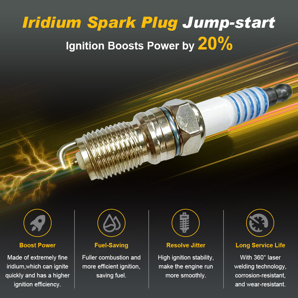 8PCS Ignition Coil Pack and Iridium Spark Plug For Ford F-150 4.6L 5.4L V8 DG508