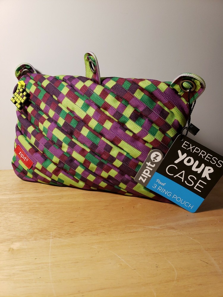 Zipit Pixel 3 Ring Pouch Multicolor Brand New