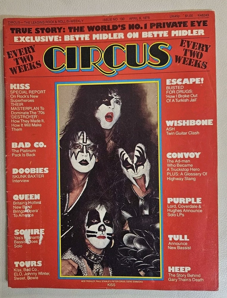 KISS CIRCUS Magazine April 1975 (1st Cover) Date Error