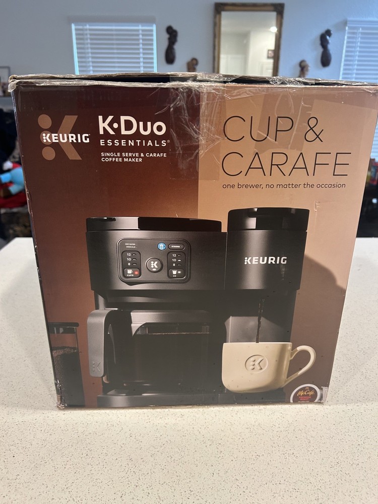 keurig k-duo essentials single serve & carafe coffee maker plus mr.coffee bundle