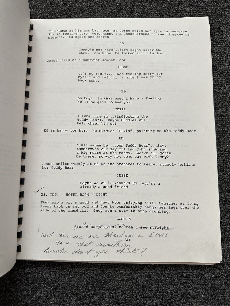 1989 It’s Only Make Believe Screenplay Script Annotated Elvis Impersonator rare